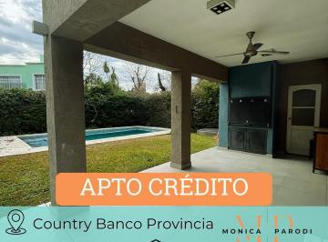 Casa · 330m² · 6 Ambientes · 1 Cochera · Casa en Venta en Country Banco Provincia – Moreno