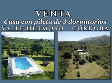 Casa · 150m² · 5 Ambientes · Dueño Vende Casa con Pileta de 3 Dorm., Valle Hermoso, Córdoba