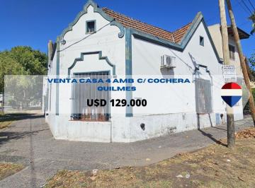 Casa · 125m² · 4 Ambientes · 1 Cochera · Venta Casa Quilmes