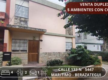 Casa de 5 ambientes, Berazategui · Venta Duplex 5 Ambientes con Cochera Barrio Maritimo