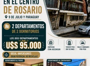 Departamento de 1 ambiente, Rosario · Oportunidad 2 Departamentos de 2 Dorm. a Reciclar