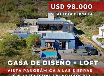 Casa · 140m² · 7 Ambientes · Venta o Permuta Casa de Diseño y Loft con Pileta Sobre 1.700 m² en Villa Ernestina, Villa Carlos Paz