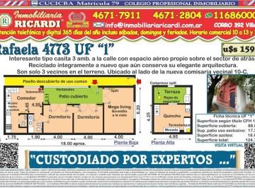 PH · 89m² · 3 Ambientes · Custodiado por Expertos Tipo Casa Pb Frente Reciclado