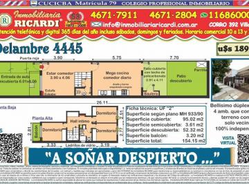 PH · 95m² · 4 Ambientes · 2 Cocheras · A Soñar Despierto Duplex Clasico Aun Original de Epoca.