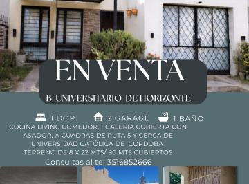 Casa de 2 ambientes, Córdoba · Se Vende Casa en B Universitario de Horizonte