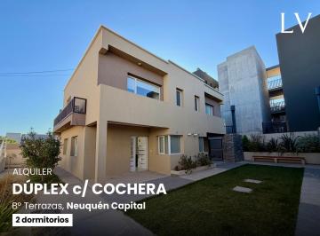 Casa · 70m² · 4 Ambientes · 1 Cochera · Dúplex en Alquiler 2 Dorm. en Complejo Cerrado, B° Terrazas, Neuquén Capital