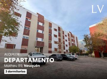 Departamento · 90m² · 5 Ambientes · 1 Cochera · Departamento en Alquiler, 3 Dorm. en Matheu 89, B° Centro Este, Neuquén Capital