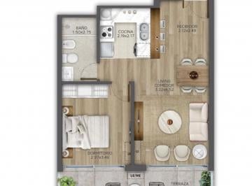 Departamento · 47m² · 2 Ambientes · Venta Depto Premium 1 Dormitorio Pocitos Nuevo