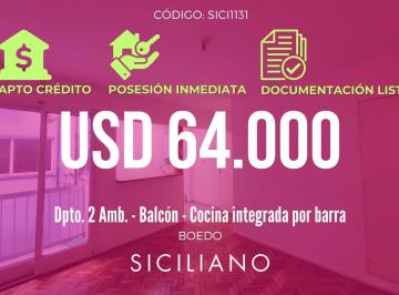 Departamento · 34m² · 2 Ambientes · Departamento en Boedo