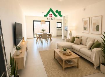 Casa · 55m² · 2 Ambientes · 2 Cocheras · Casa en Venta en Campos de Manantiales – 1 Dormitorio, a Estrenar con Patio
