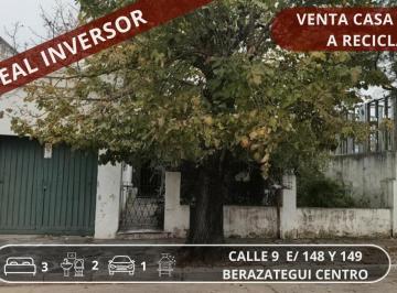Casa de 4 ambientes, Berazategui · Venta Casa 4 Ambientes a Reciclar en Berazategui Centro - Ideal Inversor