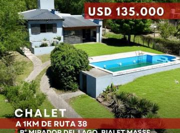 Casa · 210m² · 6 Ambientes · 1 Cochera · Venta Chalet de 3 Dorm. con Piscina en 1.040 m² de Terreno en Mirador del Lago - Bialet Massé
