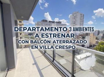 Departamento · 67m² · 3 Ambientes · 1 Cochera · Departamento 3 Ambiente Venta Villa Crespo Cochera