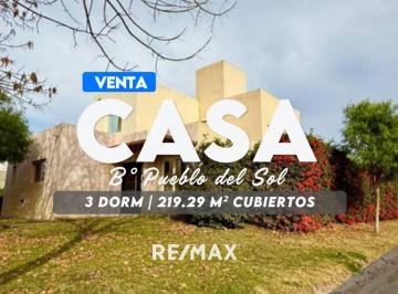 Casa · 219m² · 5 Ambientes · 2 Cocheras · Casa en Venta B° Pueblo del Sol