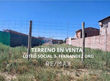 Terreno · 370m² · Terreno en Venta en Loteo Social 3 - Fernandez Oro