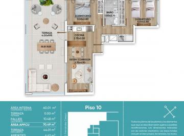 Departamento · 60m² · 4 Ambientes · 1 Cochera · Venta Cordon Penthouse 2 Dorm. Agosto 2026