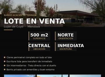 Terreno , Luján de Cuyo · Dueño Directo Vende Lote de 500 m², Barrio Acacias de Terrada, Luján de Cuyo