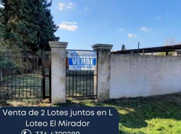 Terreno · 447m² · Venta de 2 Lotes en L (Juntos) en Loteo El Mirador (Ruta 188 y Autopista 9)