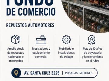 Fondo de comercio , Posadas · Oportunidad Única – Venta de Fondo de Comercio