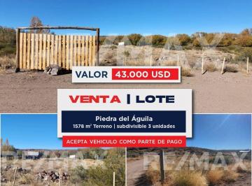 Terreno · 1578m² · Venta Lote 1578 m² en Piedra del Aguila