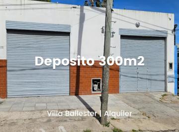 Depósito · 300m² · Depósito de 300 m² en Alquiler en Villa Ballester