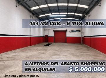 Bodega-Galpón · 460m² · Alquiler Galpon de 434 m² con Oficinas y Baños, Abasto