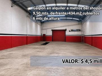 Bodega-Galpón · 460m² · Alquiler Galpon de 434 m² con Oficinas y Baños, Abasto