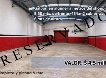 Bodega-Galpón · 460m² · 1 Ambiente · Reservado Alquiler Galpon de 434 m², Abasto