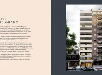 Departamento · 28m² · 1 Ambiente · Venta Departamento Monoambiente Excelente - Full Amenities - Edificio Feel Belgrano