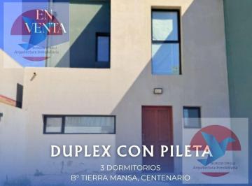 PH · 116m² · 4 Ambientes · 1 Cochera · Venta Duplex 3 Dorm. con Pileta, B° Tierra Mansa, Centenario