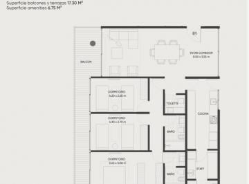 Departamento · 141m² · 4 Ambientes · 1 Cochera · Departamento en Venta 4 Ambientes con Cochera