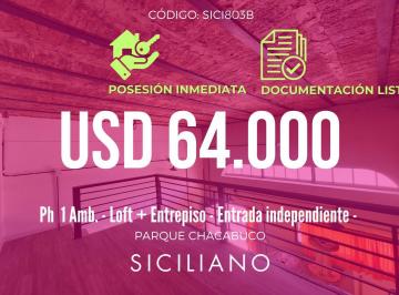 PH · 41m² · 1 Ambiente · Local en Parque Chacabuco