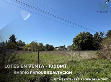 Terreno · 1000m² · Lotes en Venta Barrio Parque Exaltación. Excelente Ubicación y Entorno