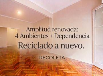 Departamento · 101m² · 4 Ambientes · Departamento 4 Amb Venta Recoleta Balcon Reciclado