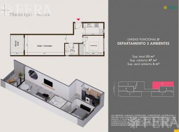 Departamento · 47m² · 2 Ambientes · Venta Departamento 2 Ambientes con Balcón en Wilde