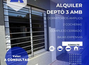 Departamento Alquiler de 3 ambientes · Departamento en Alquiler en Complejo Dharma II