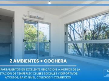 Departamento · 35m² · 2 Ambientes · 1 Cochera · Depto en Temperley, 2 y 3 Ambientes, a Estrenar, Lomas de Zamora, Balcon, Apto Credito, Permuta