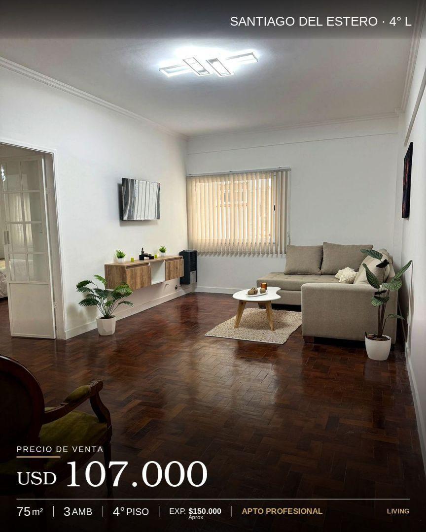 Venta de Departamento 3 Ambientes en Plaza Mitre, Mar del Plata
