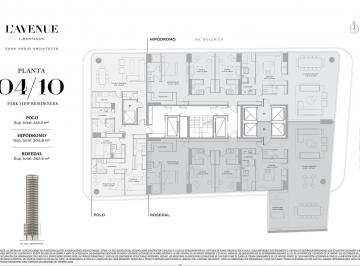 Departamento · 222m² · 4 Ambientes · 1 Cochera · L' Avenue - Zaha Hadid - 222 m² - 4 Amb. Dep. - Vista Al Polo - Palermo Chico