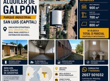 Bodega-Galpón , San Luis · Galpon 100% Material Doble Pared de Ladrillo Visto