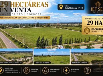Terreno · 29ha · 29 Hectáreas en Venta | Monte Cristo – Sobre Ruta Nacional N.º 19