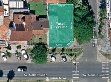 Terreno · 279m² · Importante Lote en Esquina Sobre Av Constitucion - Ideal Desarrollo Inmobiliario