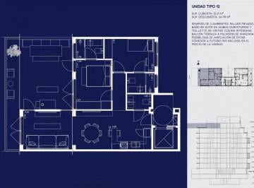 Departamento · 51m² · 3 Ambientes · Departamento a Estrenar 3 Amb Semipiso Caballito Sum Piscina