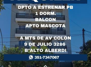 Departamento de 3 ambientes, Córdoba · Alquiler Dpto B° Alto Alberdi a m de Av Colon