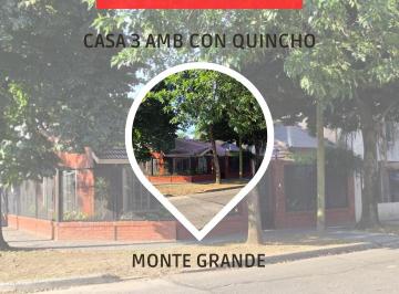 Casa de 3 ambientes, Esteban Echeverría · Casa 3 Ambientes con Amplio Quincho - Venta - Monte Grande