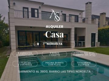 Casa · 255m² · 5 Ambientes · 2 Cocheras · Casa en Las Tipas