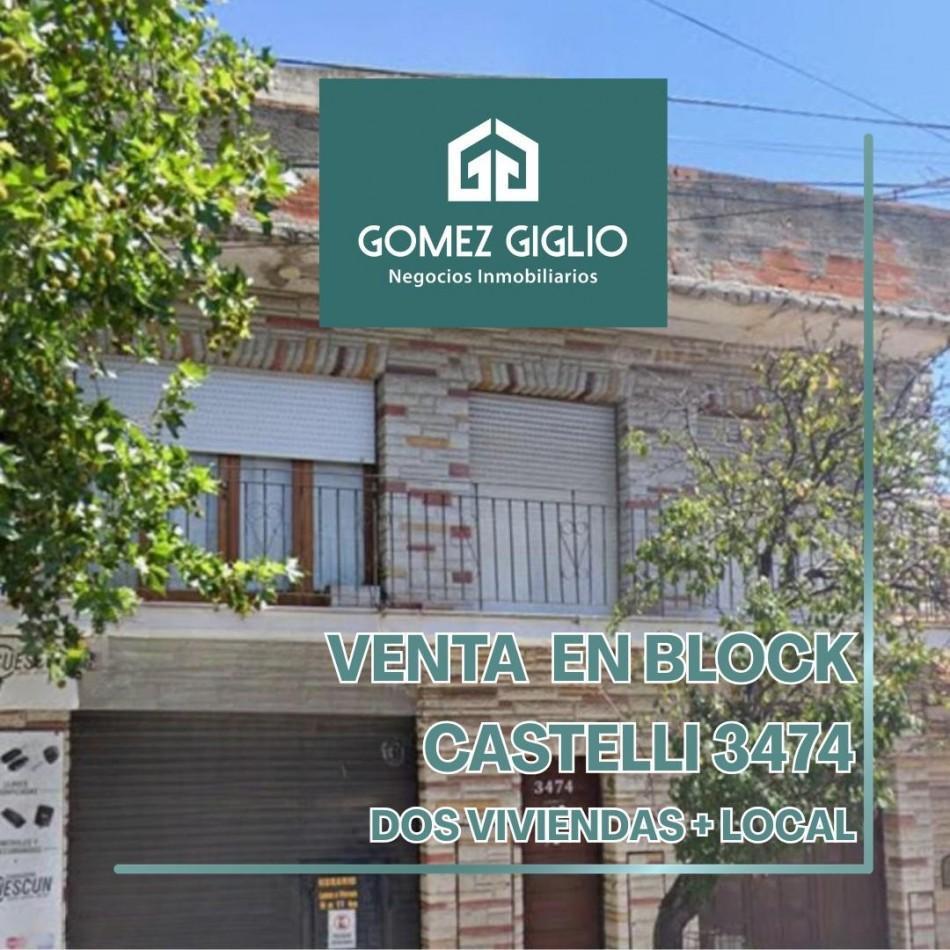 Casa en venta sobre lote de 8,66 x 25,97 con 2 viviendas y un local