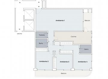 Departamento de 4 ambientes, Palermo · Departamento 4 Amb / 3 Dorm — Om Botánico, Santa Fe 3601