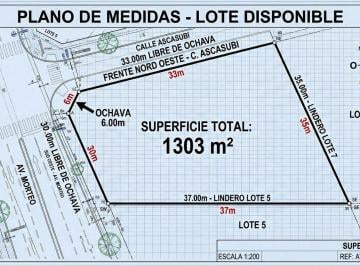 Terreno · 1303m² · Venta/permuta Terreno 1303 Morteo y Ascasubi