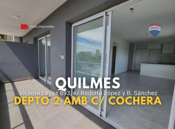 Departamento · 44m² · 2 Ambientes · 1 Cochera · Venta Depto 2 Amb C/cochera a Estrenar en Quilmes